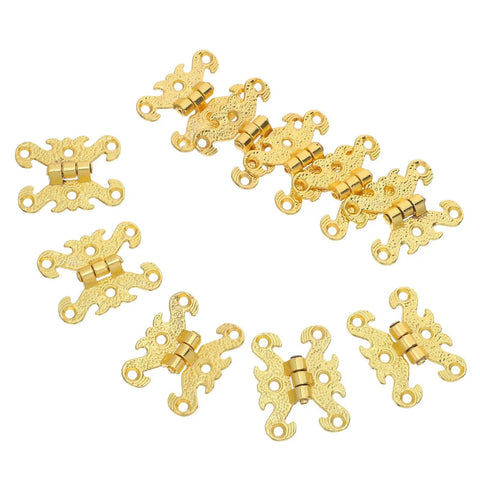 Vintage Lace Hinges For Wood Boxes And Jewelry Chests With Soft Close Damping System in gold finish