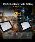 Hardcore 10.1 Inch Android 14 Industrial Tablet With Built In Zebra Barcode Scanner Heavy Duty 8GB Ram 128GB Storage Drop Resistant Rugged PC for warehouse tasks.