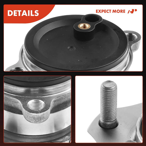 Close-up of Two Pack Rear Wheel Bearing And Hub Assembly With 5 Lug Compatible With Mazda 3 2014 2015 2016 2017 2018