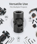 Heavy Duty Universal Shaft Coupler Three Quarter Inch Motor Connector And Steering Joint 12 By 24 By 56 Millimeters with tool and vehicle parts.