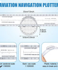 Aviation navigation plotter for All In One Pilot Kit For VFR Flight Planning With E6B Flight Computer.