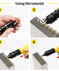 Step-by-step guide using Pneumatic Rivet Nut Gun With Self Locking Heads And Quick Change Mandrels In One Quarter Inch Five Sixteenths Inch And Three Eighths Inch Sizes Industrial Grade Adjustable Speed Air Rivnut Tool For Fast Durable Installations