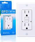 GFCI Outlet With Tamper Resistant GFI Receptacle LED Indicator Self Test Ground Fault Interrupter Decorator Wall Plates UL Listed 15 Amp