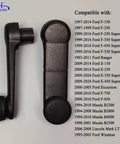 Window Crank Handle Replacement Textured Black For Ford F150 F250 F350 F450 F550 Super Duty E150 E250 Ranger Lincoln Mark LT Mazda B2300 Replaces 767MX F37Z1023342A Durable Manual Window Upgrade For Classic And High Mileage Trucks And Vans.