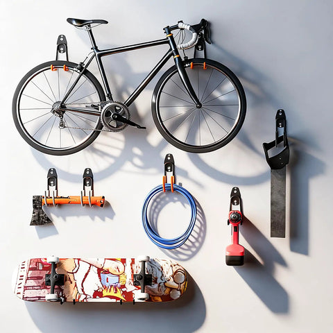 Heavy Duty Steel Wall Mount Hooks For Garage And Garden Tools, Large U Hooks With Anti Slip PVC Coating, organizing tools