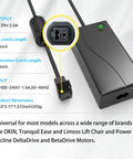 29V 2A Power Recliner Adapter Replacement For Electric Sofa Couch Lift Chair Power Supply AC/DC Adapter. Black power supply with connectors.