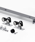 Five Point Three Foot Sliding Pocket Door Hardware Kit For Commercial Grade Aluminum Box Rail Track With Quiet Smooth Rollers