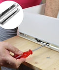 Installing heavy duty drawer slides bottom mount silent rails for cabinets and closets, thickened cold rolled steel, with screwdriver.
