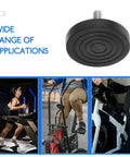 No Slip Adjustable Furniture Leveling Feet Pads Set M8 M10 Screw In Rubber Supports For Treadmills Exercise Bikes Chairs, black rubber, 58x58x45 mm