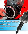 Chevy Harmonic Balancer Installation Tool for 350 Small Block and Big Block Cranks SBC BBC in use on engine