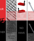 Comparison of Go To Groom Tool For Dyson Vacuum Cleaners Pet Hair Attachment with competitors, showing solid steel bristle and hose features.