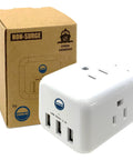 Cruise Approved Non Surge Power Strip With Six Outlets And Three USB Ports And Three AC Sockets, Ultra Compact