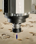 Fifteen Degree V Groove Engraving Router Bit Pro Grade With Five Thousandths Inch Tip And One Quarter Inch Shank Nano Blue Coat used for wood carving
