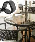 24 Pack Outdoor Furniture Clips For Patio Wicker And Rattan Sofas, Sectional Sofa Clamps, No Tools Required Easy Install shown on chair set