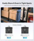 200W Portable Solar Blanket With Eight Fold Design Ultra Lightweight Power Charger displayed next to boxes and luggage