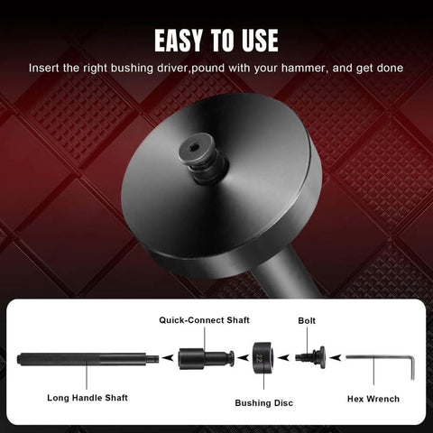 52 In 1 Bushing Driver Tool Set With 50 Changeable Discs And 2450 Custom Variations for auto maintenance, includes bushing disc.