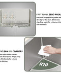 Collage showcasing features of Undermount Kitchen Sink 23x18 Inch Stainless Steel 16 Gauge Single Bowl 10 Inch Deep T304