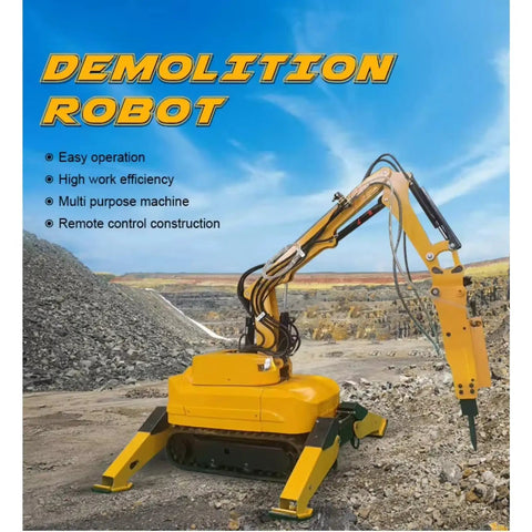 Customizable Remote Control Demolition Robot For Concrete Breaking And Disaster Rescue Heavy Duty Robot in construction site