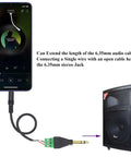 Diagram showing a smartphone connected to a 1/4 Inch TRS Audio Screw Terminal Block Adapter, 6.35mm Male to 3 Pin Female Bolt Screw Terminals, linked to a speaker.
