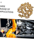 Grease Fitting Assortment Kit For Vehicles Trucks Applications With All In One Lubrication Nozzles shown with machinery and car engine
