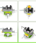 3 Inch Cross Slide Vise for Milling and Drilling Machines, XY Movement Flat Vise Clamp, aluminum alloy, top view
