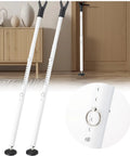 2 Pack White Adjustable Sliding Glass Door Security Bar No Tools Easy Install Jammer shown installed on patio door