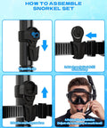 Assembly instructions for Dry Top Snorkel With Foldable Design And Purge Valve For Adults And Youth No Fuss Snorkeling Gear