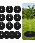 13 Piece Tree Ring Mulch Mat Set For Garden Root Barrier Weed Control Non Woven Black Landscape Rings 12.6 Inch Durable