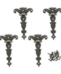 Antique Zinc Alloy T Hinges For Wooden Boxes And Cabinets Bronze Finish 69x113 mm 4 Pieces With 20 Screws