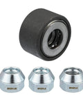 Universal Wheel Stud Installer Tool Set With 3 Hex Lug Nuts For M12x1.25 M12x1.5 M14x1.5 in silver and iron build