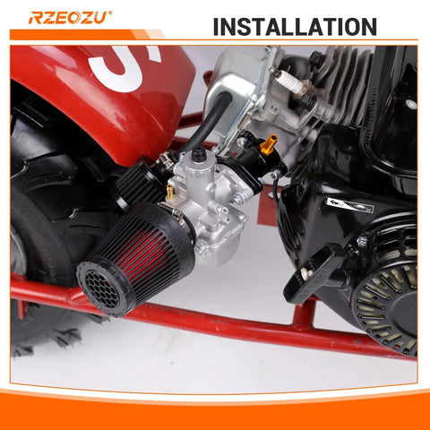 Predator 212 Stage 2 Carb Kit With VM22 Carburetor And Exhaust installed on mini bike engine