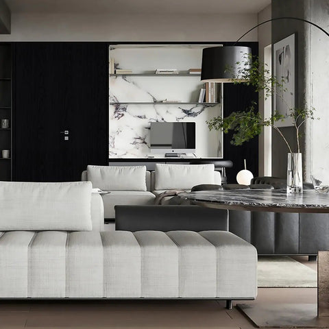 Modern living room with Black Wood Peel And Stick Wallpaper 197 Inches By 17.5 Inches DIY Friendly Self Adhesive Removable Vinyl Cover.