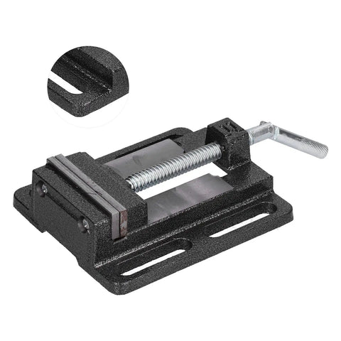 Mini Bench Vise 6.1 By 5.5 Inch Cast Iron Drill Press Vise with 180 Degree Rotatable Workbench Clamp and Stable Jaw for Drilling Milling Machine DIY
