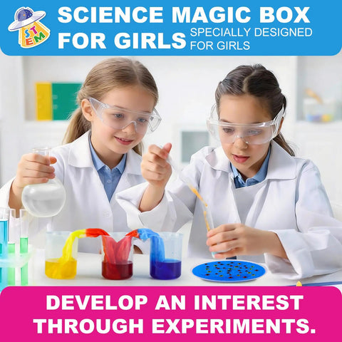 Girls Science Kit For Kids Ages 4 8 6 8 8 10 With 100 Plus Fun Educational Experiments, Hands On STEM Projects And Science Toys