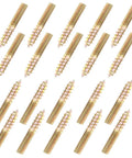 30 Pcs M6 Hanger Bolts Double Ended Yellow Zinc Plated Dowel Screws Self Tapping Screws For Wood Furniture Beefy Heavy Duty Quick Grip Hidden Locking Joint Fasteners For Easy Secure Woodworking Projects