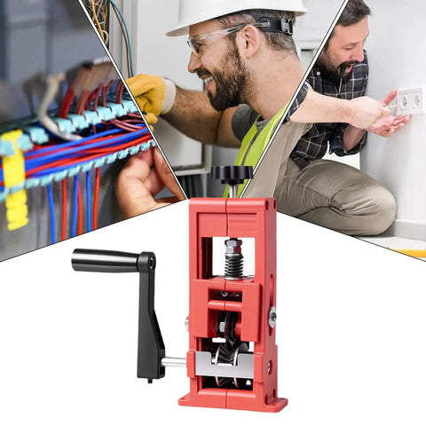 Professional Manual Wire Stripping Machine With Hand Crank For Efficient Copper Recovery showcased with users handling wires.