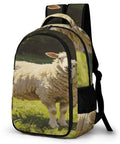 Forest Meadow Wool Sheep Printed Unisex Backpack Large Capacity All Day Carryall Made With Durable Breathable Polyester Fabric And Smooth Zipper