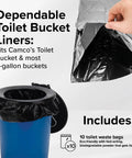 Biodegradable Powder Toilet Waste Bags With Leak Proof Double Bag Design For No Mess Camping RVing Hiking And Boating Ten Pack