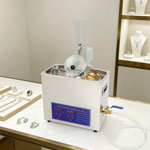 Pro 40KHz Ultrasonic Cleaner With Heater And Timer, 1.72 Gallon Stainless Steel Tank, cleaning jewelry and watches.