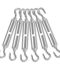Six Pack M6 Hook And Hook Turnbuckles Set For Cable Railing And Wire Rope Tensioning In 304 Stainless Steel Heavy Duty