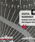 Close-up of Wrap-Around Pipe Measuring Tool With Flexible Heat-Resistant Gasket showing inch and tangent charts.