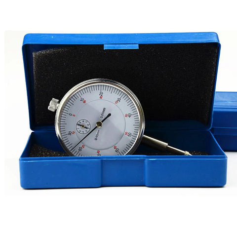 Dial Indicator Gauge With Clear Scale For Precise Measurements In Machining And Engineering Projects, stainless steel in case