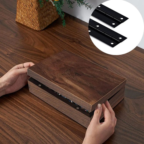 Top Shelf Heavy Duty Black Piano Hinge 30 Inch Long With 2 Inch Open Width Continuous Door Hardware Includes Mounting Screws for wooden box.