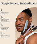 Detail And Define Hair Styling Kit With Pintail Comb Edge Brush And Teasing Tool For Slick Back Styles guide steps image.