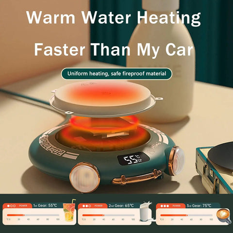 Keep Your Brew Sizzling On Your Sweet Desk Setup With This Aluminum Alloy Cup Warmer Featuring Three Heat Levels And Integrated Auto Shutoff Safety Up To 167 Fahrenheit For Cozy Mornings And Lowkey Amazing Office Vibes In Classic Pink.