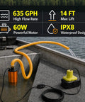 Compatible With Ryobi One Plus 18V Battery Cordless Transfer Pump crushing fluid jobs at 635 gallons per hour in use on a boat.