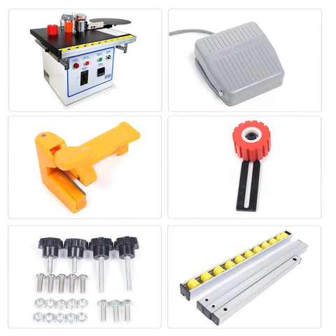 Beefed Up 1200W Automatic Edge Banding Machine For Woodworking Desktop Edgebander With Quick Glue Heating CE Certified parts