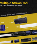 Universal Vacuum Attachments Kit For 1.25 Inch And 1.875 Inch Hoses Shop Vac Accessories With Brush Crevice Tool Flexible Adapter 32mm Compatibility A Must Have For Cars Home Garage Cleanup visible with straws tool dimensions.