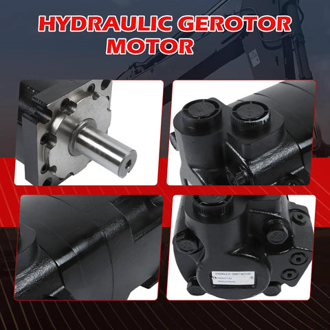 Char-Lynn 4000 Series Beefy Hydraulic Motor 15.4 Cu In Displacement SAE B 4-Bolt Flange 1.25 In Keyed Shaft Details