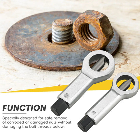 Heavy Duty Nut Splitter Set For Removing Damaged Rusted Nuts With Ease In The Garage Or Workshop Four Piece Chrome Plated 40Cr Steel